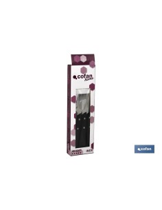 PACK 3 CUCHILLO CHULETERO MICRODENTADO HOJA 10cm MODELO GULASH NEGRO 2