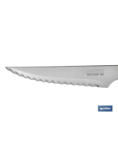 PACK 3 CUCHILLO CHULETERO MICRODENTADO HOJA 10cm MODELO GULASH NEGRO