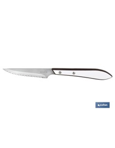 PACK 3 CUCHILLO CHULETERO MICRODENTADO HOJA 10cm MODELO GULASH BLANCO