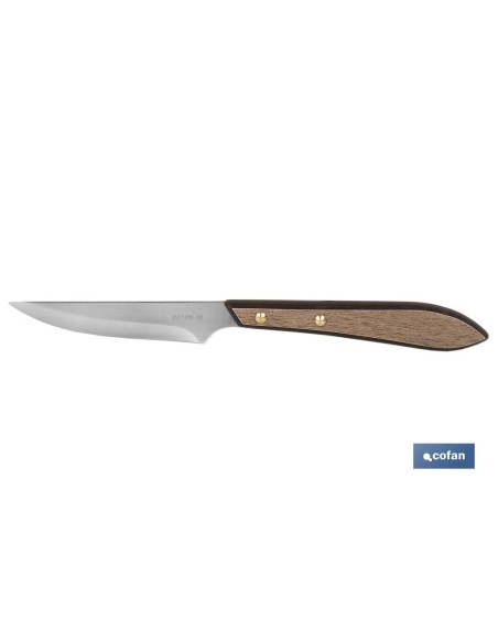 PACK 3 CUCHILLO DE MESA CON FILO HOJA 10cm MODELO GULASH COLOR NOGAL