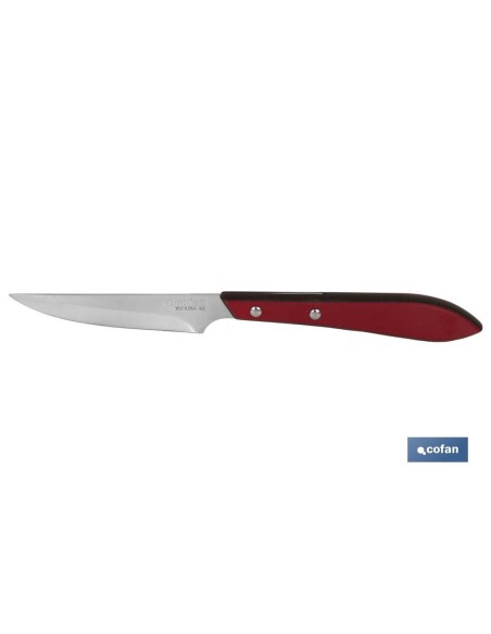 PACK 3 CUCHILLO DE MESA CON FILO HOJA 10cm MODELO GULASH ROJO