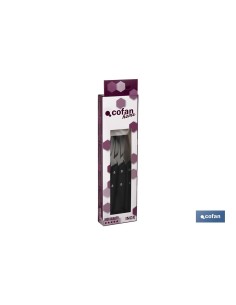 PACK 3 CUCHILLO DE MESA CON FILO HOJA 10cm MODELO GULASH NEGRO 2