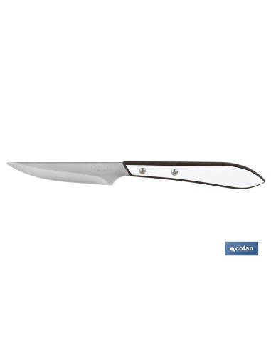 PACK 3 CUCHILLO DE MESA CON FILO HOJA 10cm MODELO GULASH BLANCO