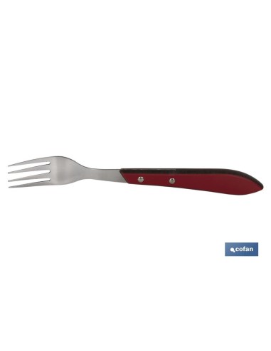 PACK 3 TENEDORES CHULETEROS MODELO GULASH ROJO
