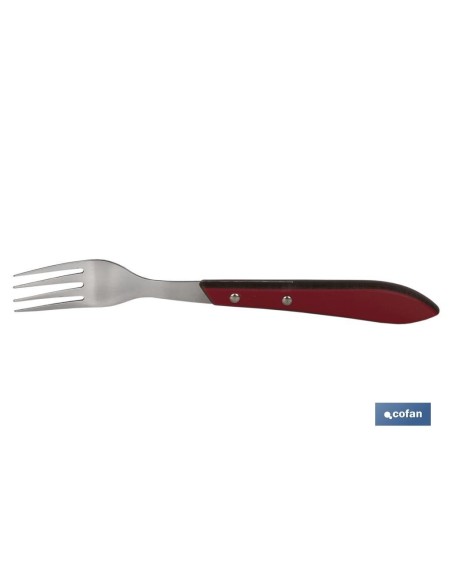 PACK 3 TENEDORES CHULETEROS MODELO GULASH ROJO