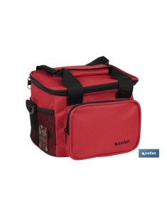 NEVERA TEXTIL PORTÁTIL MULTIBOLSILLOS COLOR ROJO 5 L
