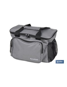 NEVERA TEXTIL PORTÁTIL MULTIBOLSILLOS COLOR GRIS OSCURO 15 L 2