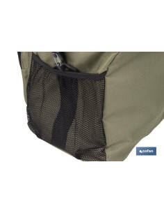 NEVERA TEXTIL PORTÁTIL MULTIBOLSILLOS COLOR VERDE/BEIGE 20 L 2