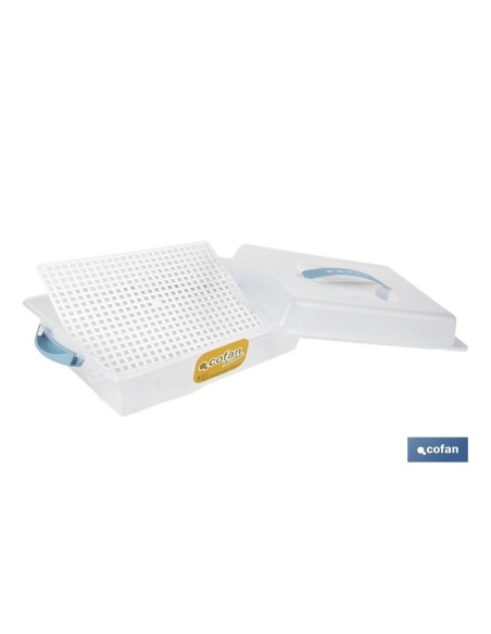 TARTERA RECTANGULAR AZUL OPACA PAVLOVA CON ASAS 38 X 28 X 13 CM venta unitaria