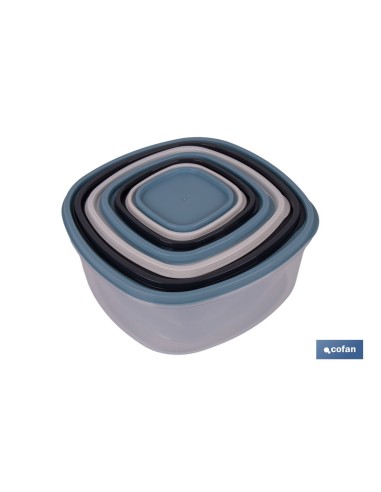 SET DE 7 FIAMBRERAS CUADRADAS 220/350/600/1200/2000/2700/3600 ML