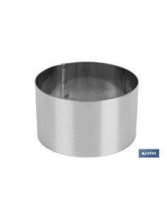 MOLDE REDONDO PARA EMPLATAR ACERO INOXIDABLE 8 X 4.5 CM 2