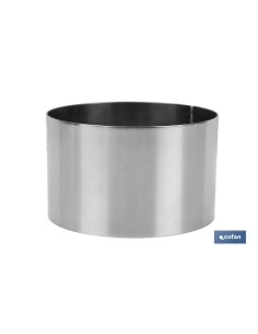 MOLDE REDONDO PARA EMPLATAR ACERO INOXIDABLE 10 X 6 CM