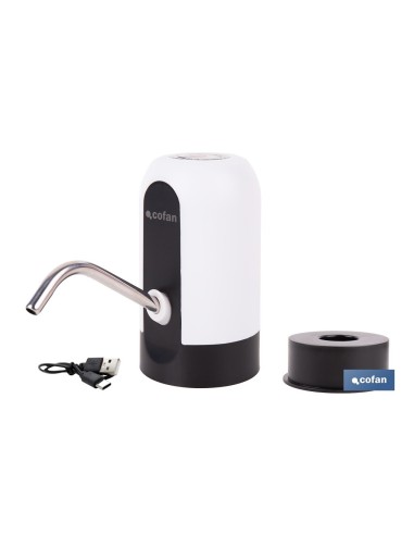 DISPENSADOR DE AGUA PARA GARRAFAS RECARGABLE USB 6.9 X12.3 CM