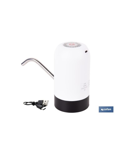 DISPENSADOR DE AGUA PARA GARRAFAS RECARGABLE USB 6.9 X12.3 CM