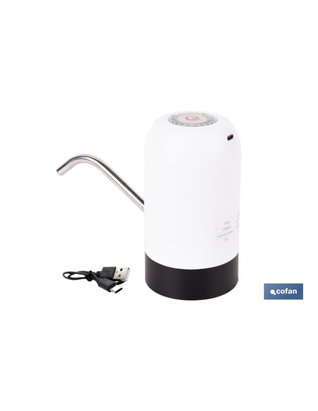 DISPENSADOR DE AGUA PARA GARRAFAS RECARGABLE USB 6.9 X12.3 CM