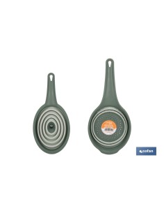 PACK DE EMBUDO Y COLADOR PLEGABLE VERDES 2
