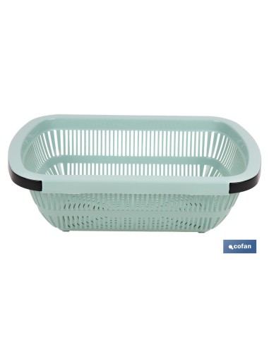 ESCURRIDOR RECTANGULAR EXTENSIBLE VERDE 50,5 X 24,5 X 11,5 CM