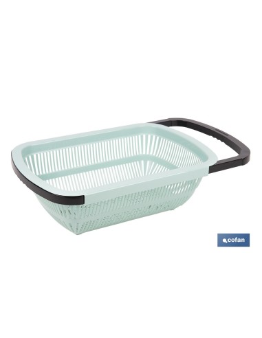 ESCURRIDOR RECTANGULAR EXTENSIBLE VERDE 50,5 X 24,5 X 11,5 CM