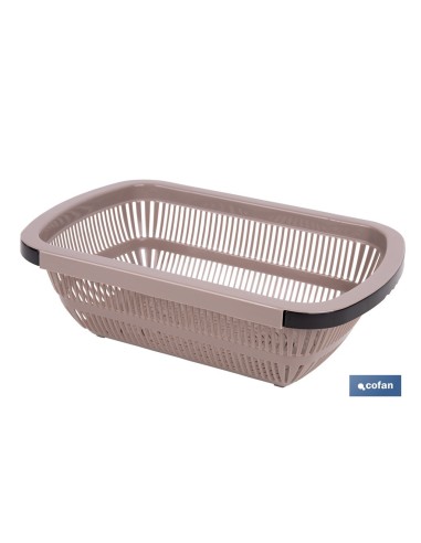 ESCURRIDOR RECTANGULAR EXTENSIBLE MARRÓN 50,5 X 24,5 X 11,5 CM