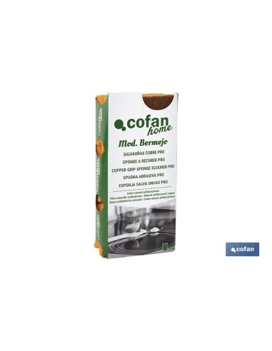 PACK DE 3 ESTROPAJOS SALVAUÑAS COBRE PRO ANTIBACTERIANO NATURALventa unitaria