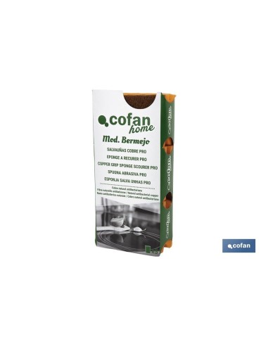PACK DE 3 ESTROPAJOS SALVAUÑAS COBRE PRO ANTIBACTERIANO NATURALventa unitaria