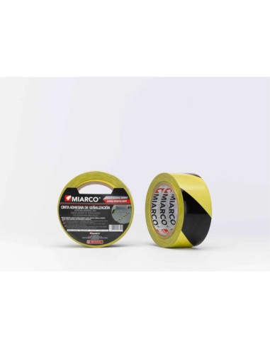 CINTA SEÚALIZACION PVC AMA-NEG 50MM X 33M (D) MIARCO