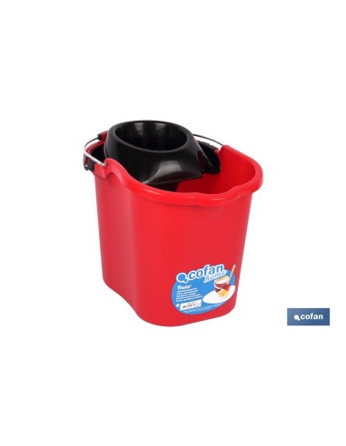 CUBO+ESCURRIDOR ROJO 16 L