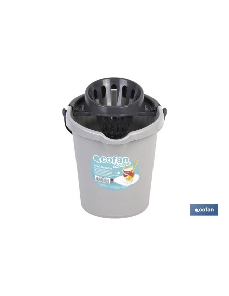 CUBO ESCURRIDOR 14 L GRIS CLARO