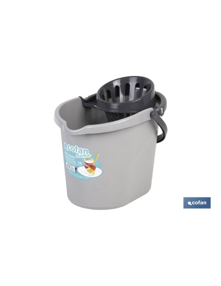 CUBO ESCURRIDOR 14 L GRIS CLARO