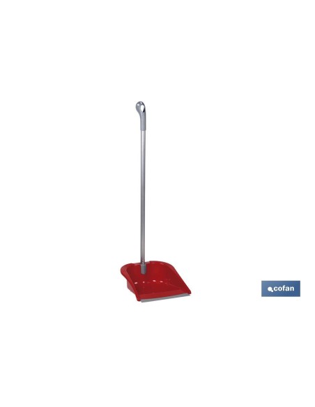 RECOGEDOR ABATIBLE CON GOMA COLOR ROJO