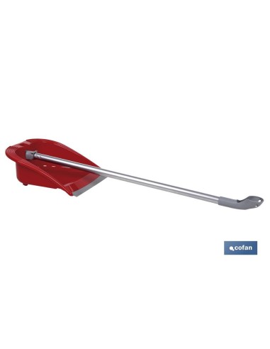 RECOGEDOR ABATIBLE CON GOMA COLOR ROJO
