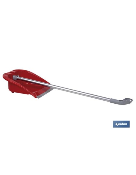RECOGEDOR ABATIBLE CON GOMA COLOR ROJO
