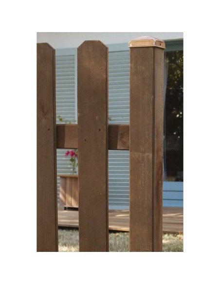 POSTE CUADRADO 7X7X120CM MARRON (D) FOREST STY