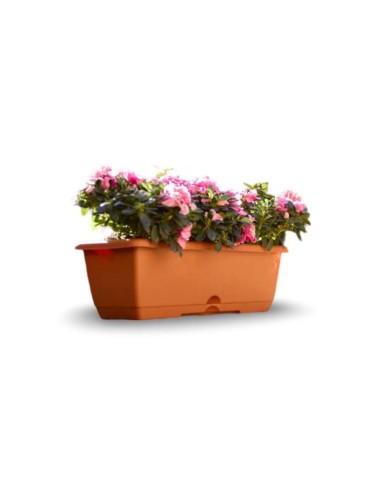 JARDINERA BALCONERA PLASTICA 60 S/ SOPORTE TERRACOTA (D) PLASTICFOR