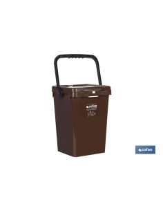 CONTENEDOR MARRON PARA RESIDUOS ORGANICOS 25L