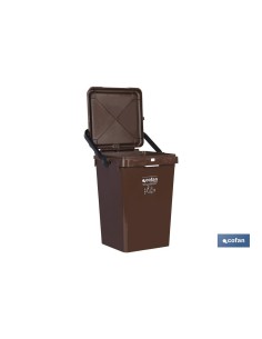 CONTENEDOR MARRON PARA RESIDUOS ORGANICOS 25L 2