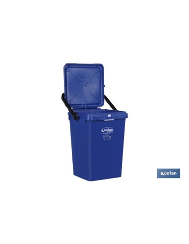 CONTENEDOR AZUL PARA PAPEL-CARTON 25L.