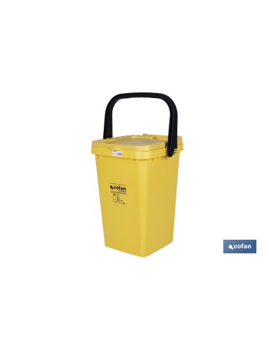CONTENEDOR AMARILLO PARA PLASTICOS-LATAS, 25L.