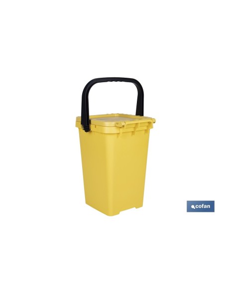 CONTENEDOR AMARILLO PARA PLASTICOS-LATAS, 25L.