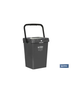 CONTENEDOR GRIS PARA RESTOS 25L.