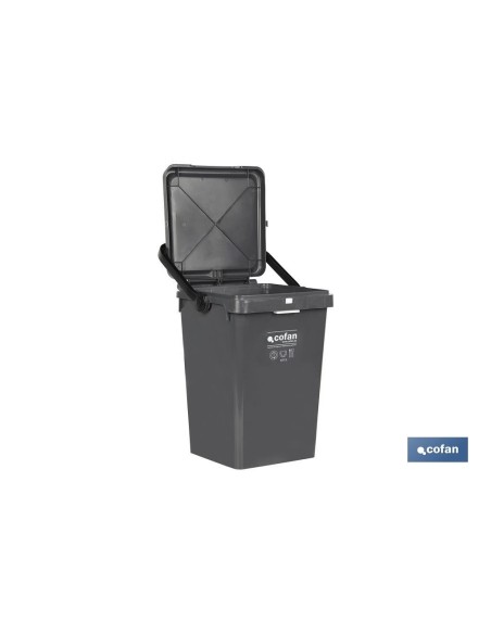 CONTENEDOR GRIS PARA RESTOS 25L.