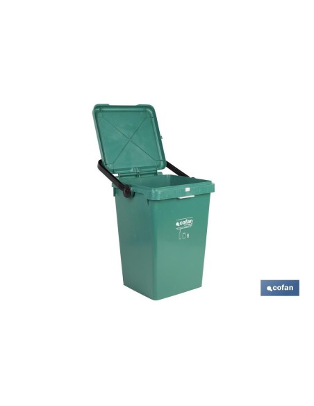 CONTENEDOR VERDE PARA VIDRIO 25L.