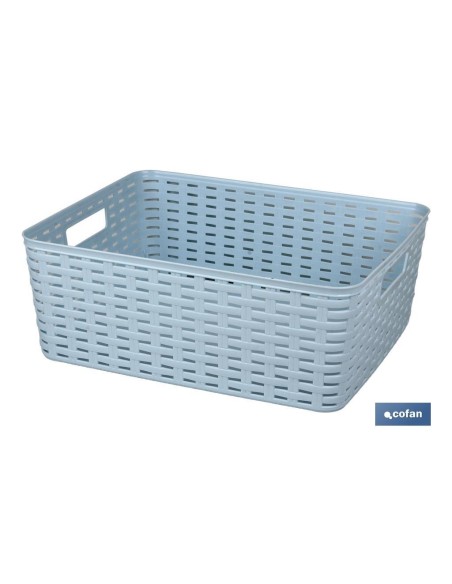 CESTA MULTIUSOS 12L 36X28X13.5cm AZUL CIELO