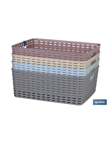 CESTA MULTIUSOS 12L 36X28X13.5 cm AZUL CIELO venta unitaria