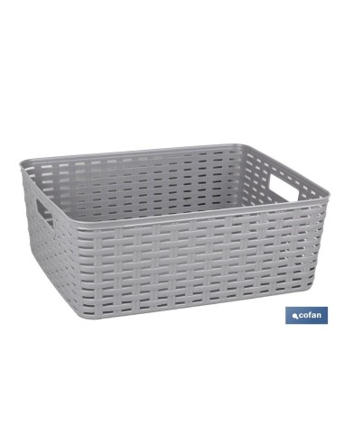 CESTA MULTIUSOS 12L 36X28X13.5 cm AZUL CIELO venta unitaria