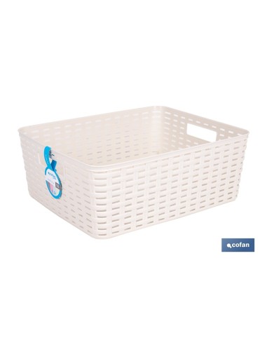 CESTA MULTIUSOS 12L 36X28X13.5 cm BEIGE