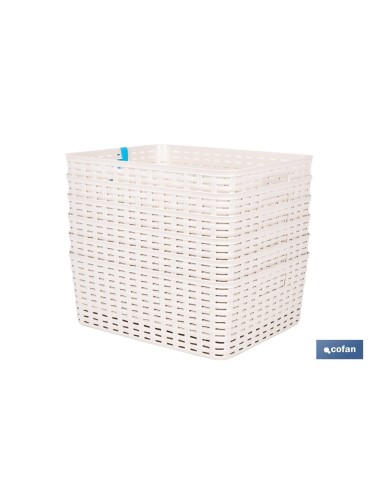 CESTA MULTIUSOS 12L 36X28X13.5 cm BEIGE