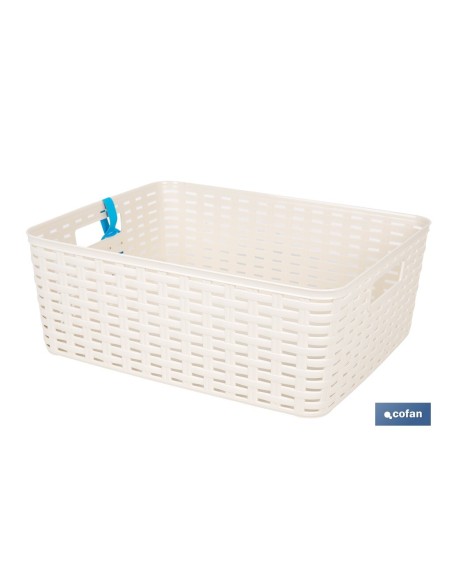 CESTA MULTIUSOS 12L 36X28X13.5 cm BEIGE venta unitaria