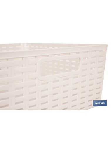 CESTA MULTIUSOS 12L 36X28X13.5 cm BEIGE venta unitaria