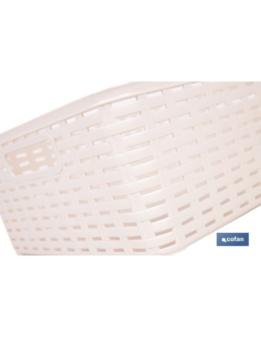 CESTA MULTIUSOS 12L 36X28X13.5 cm BEIGE venta unitaria